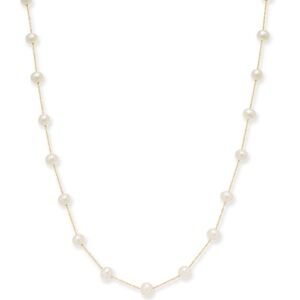 14k solid gold Elegant with freshwater Pearl Necklace